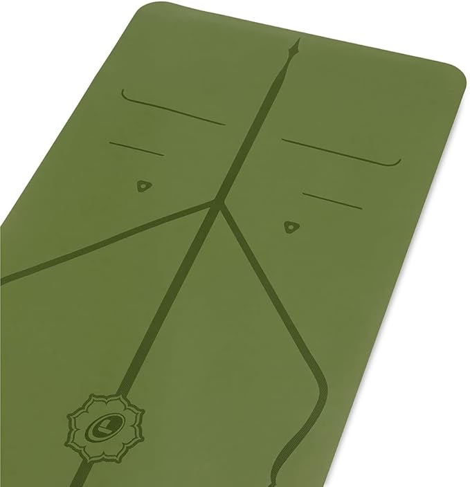 Liforme Original Yoga Mat – Free Yoga Bag Included - Patented Alignment System, Warrior-like Grip, Non-slip, Eco-friendly, sweat-resistant, long, wide, 4.2mm thick mat for comfort