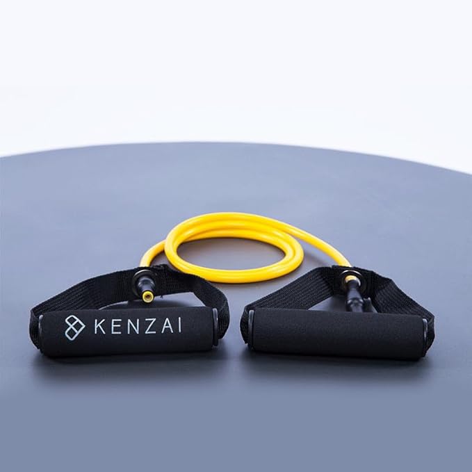 Kenzai Resistance Bands Exercise Set with Handles, Multi-Color Fitness Tubes, Strength Training Equipment for Home Workouts