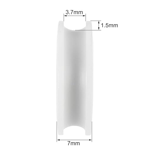 uxcell Nylon Pulley U Groove Ball Bearing Roller Guide Wheel 6x22x7mm Double Metal Shielded (GCr15) Chrome Steel Bearings 4pcs