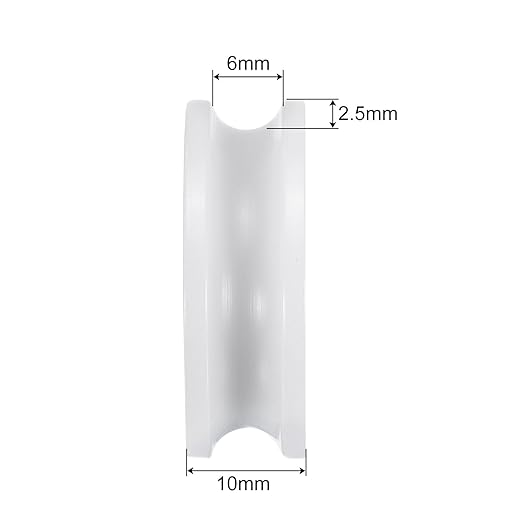 uxcell 20pcs U608ZZ Nylon Pulley U-Groove Ball Bearing 8x30x10mm U Groove Roller Wheel (GCr15) Chrome Steel Bearings, ABEC3