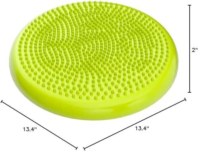 Trideer Wobble Cushion with Inflation Pump - Wiggle Seat for Sensory Kids(Multiple Colors), Balance Disc (Extra Thick)