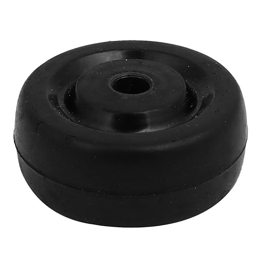 uxcell 1.5-inch Diameter Rubber Wheel Skateboard Trolley Caster Pulley Black 4pcs