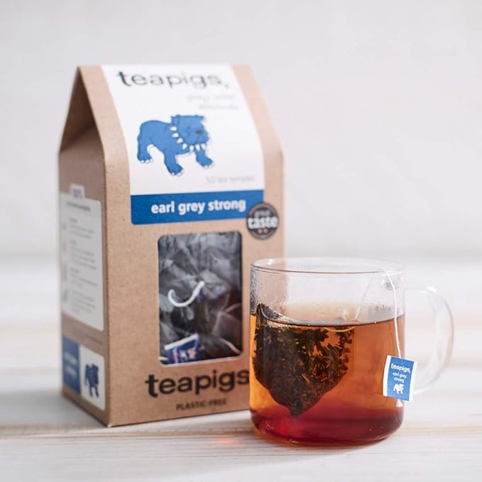 Teapigs Earl Grey Strong Tea Bags Made with Whole Leaves, bold flavor, natural ingredients (1 Pack of 50 Teabags)