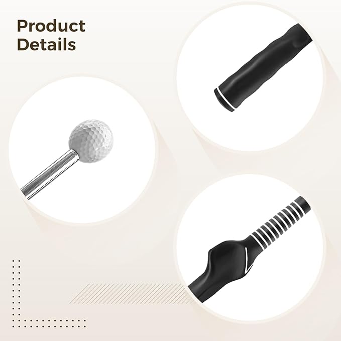 Stainless Steel Retractable Golf Swing Trainer, Adjustable Golf Grip Aid for Swing Training, Indoor and Outdoor Use, Improve Stability, Speed, Accuracy