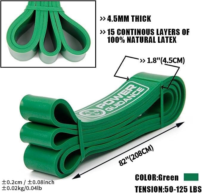 POWER GUIDANCE Pull Up Assist Bands - Stretch Resistance Band - Mobility Band - Powerlifting Bands - by Perfect for Body Stretching, Powerlifting, Resistance Training