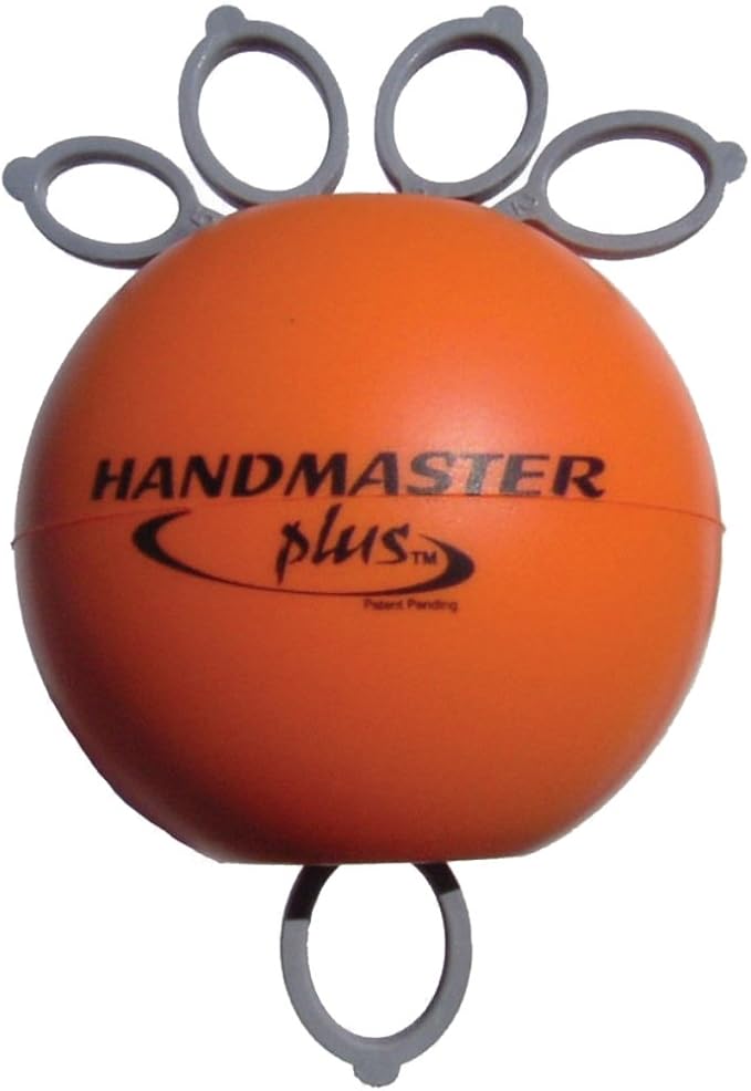 Physical Therapy Hand Exerciser - Forearm Exerciser with Stress Relief Ball - Hand Therapy Balls for Exercise, Training - Finger Exerciser & Strengthener - Firm Tension, Orange