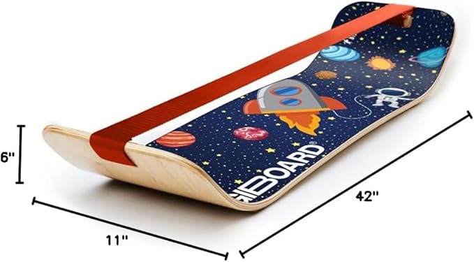 GIBBON SlackBoard - GiBoard Balance Board Kids & Adults - Slackline Balance Trainer - Slack Board Core Workout Equipment Home Gym Training - Standing Desk Exercise - Yoga, Agility, Pilates & More