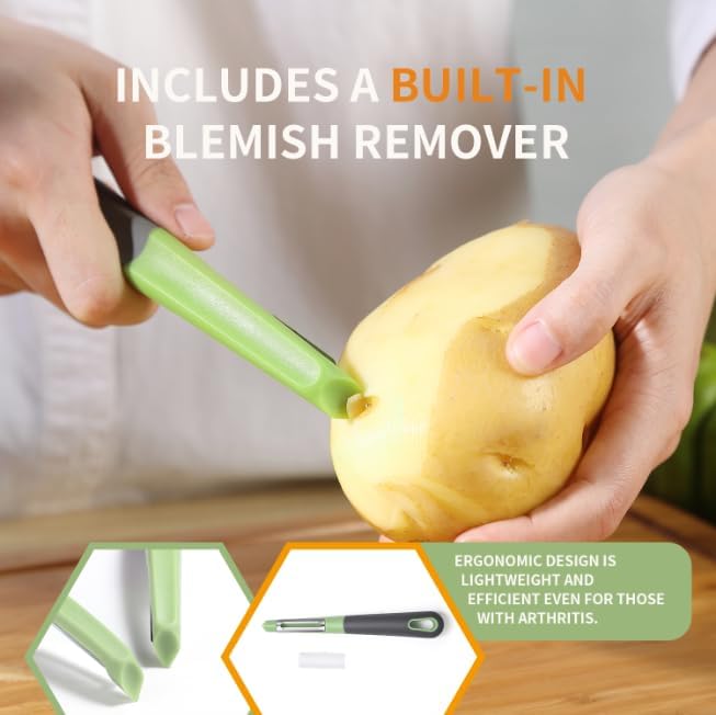 Fanmusic Swivel peelers - potato peelers,Fruit and vegetable peelers for kitchen (2 pack)