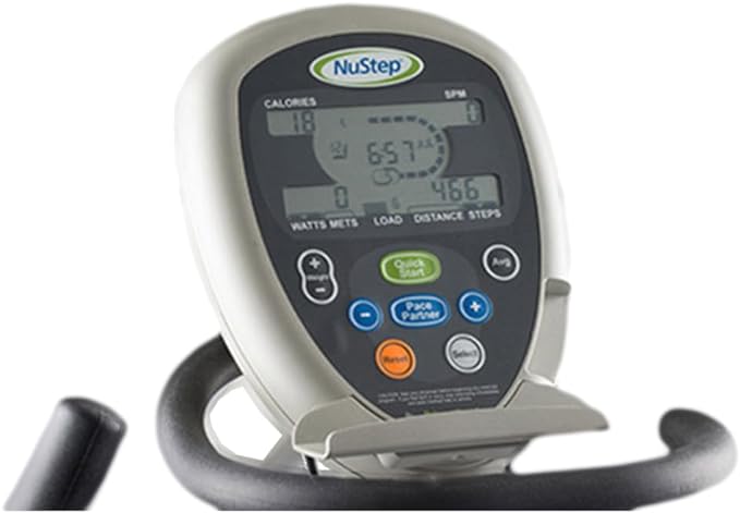 T4r Recumbent Cross Trainer Stepper, Gray/Green, Low-Impact Exercise with Adjustable Arm & Leg Position, 360-Degree Swivel Seat, Engaging Programs, & Compatible with Free NuStep Wellness App