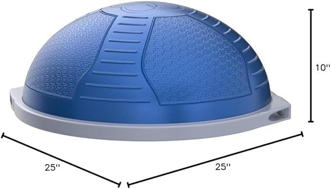 BOSU NexGen 25IN Home Fitness Exercise Gym Strength Flexibility Balance Trainer with Rubberized Non Skid Surface and Hand Air Pump