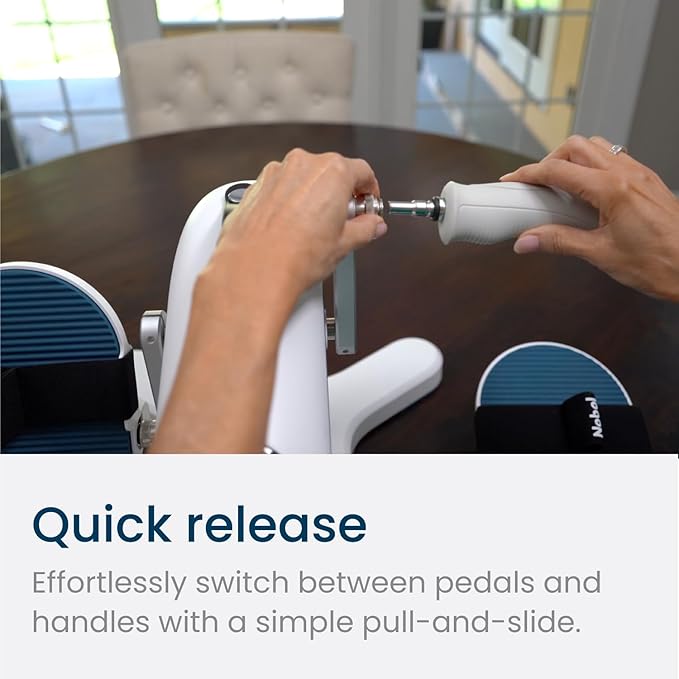 Nobol PhysioPedal® Arm & Leg Pedal Exerciser, Dual Mode, 8 Motorized Speeds, 8 Adjustable Resistance Levels, LED Display, Magnetic Remote Control, Low-Impact Exercise for Joint Health & Mobility