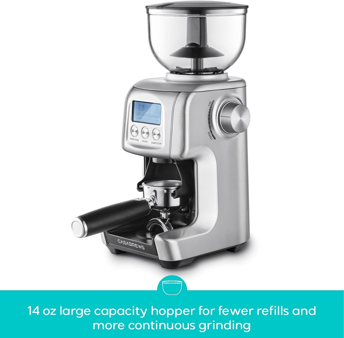 CASABREWS Tornado Electric Conical Burr Coffee Grinder, 77 Precision Grind Settings for Espresso to French Press, Special for Barista and Coffee Lovers