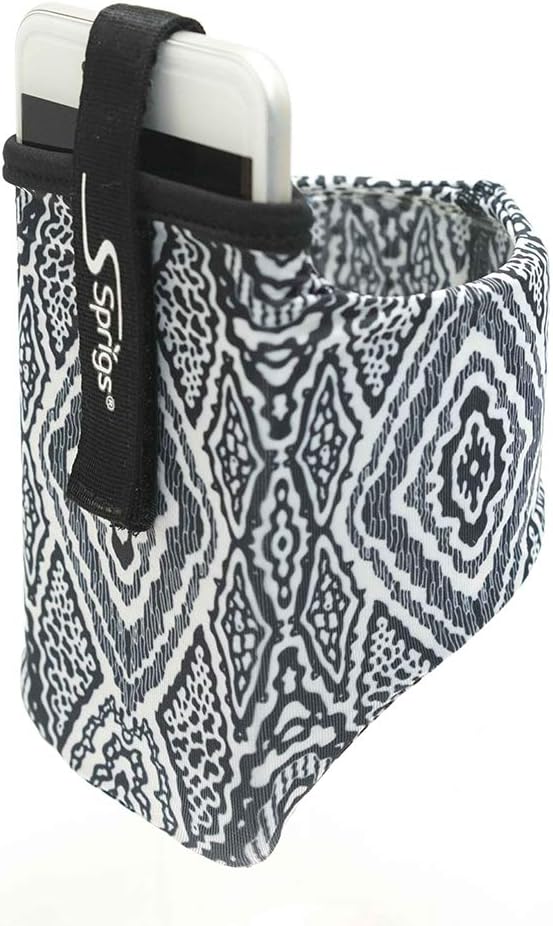 Sprigs Phone Armband Sleeve for iPhone 14, 13, 12, 11, X Galaxy Z, S22, S21, S20 Google Pixel 7, 6, 5. The Lightest & Most Comfortable Running Armband, Stretches to Fit All Phones with Case for Women & Men