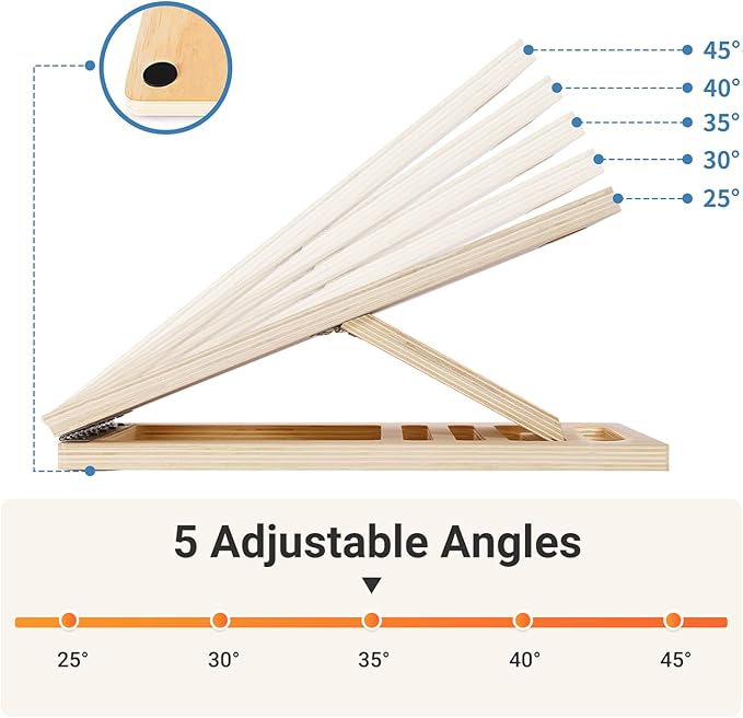 Calf Stretch Slant Board,Portable Slant Boards for Exercise,5-Level Adjustable Non-Slip Wooden Incline Board for Ankle Feet,Ankle Achilles Stretcher Board for Flexibility,Balance,Strength Training