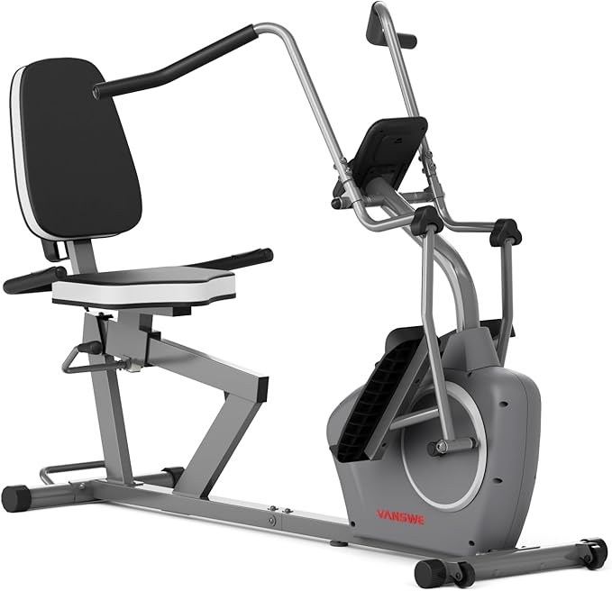 VANSWE Recumbent Exercise Bike for Adults Seniors - Recumbent Bikes for Home with Magnetic Resistance, Bluetooth and App Connectivity, Pulse Sensor