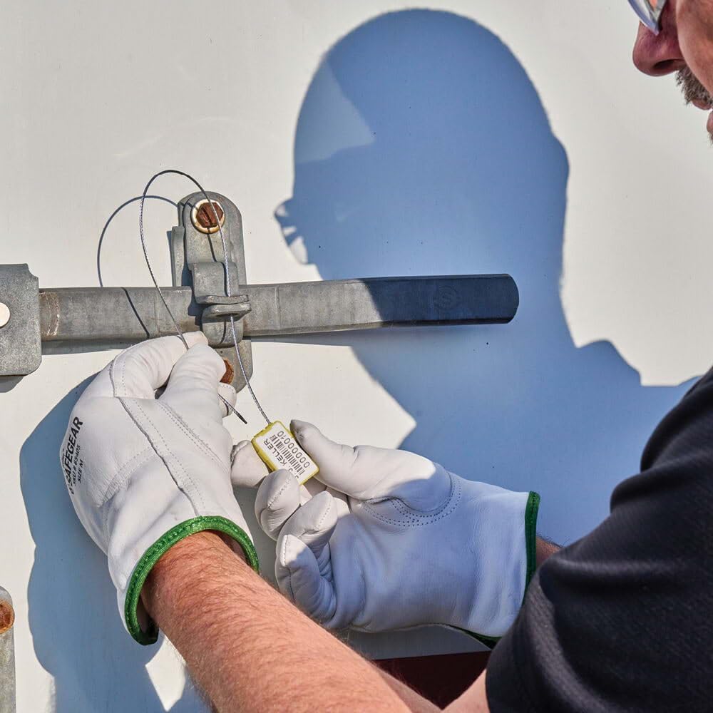 J. J. Keller & Associates, Inc. SAFEGEAR Cowhide Leather Work Gloves with Keystone Thumb