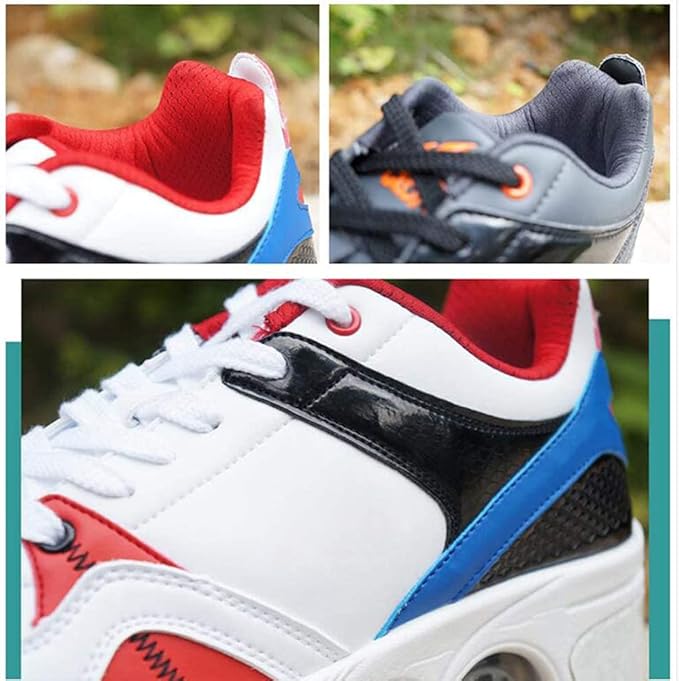 Double-Row Deform Wheel Automatic Walking Shoes Invisible Deformation Roller Skate 2 in 1 Removable Pulley Skates Skating Parkour