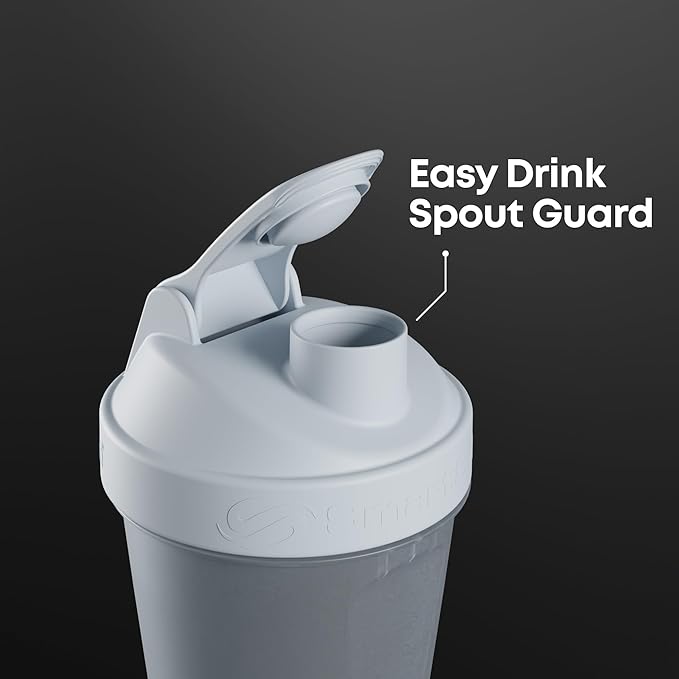 Smartshake Lite 4-Pack Protein Shaker Bottle 1000 ml | 34 oz - Leakproof Screw-on Lid - BPA Free – Unisex - Mist Gray, Army Green, Black, Navy Blue