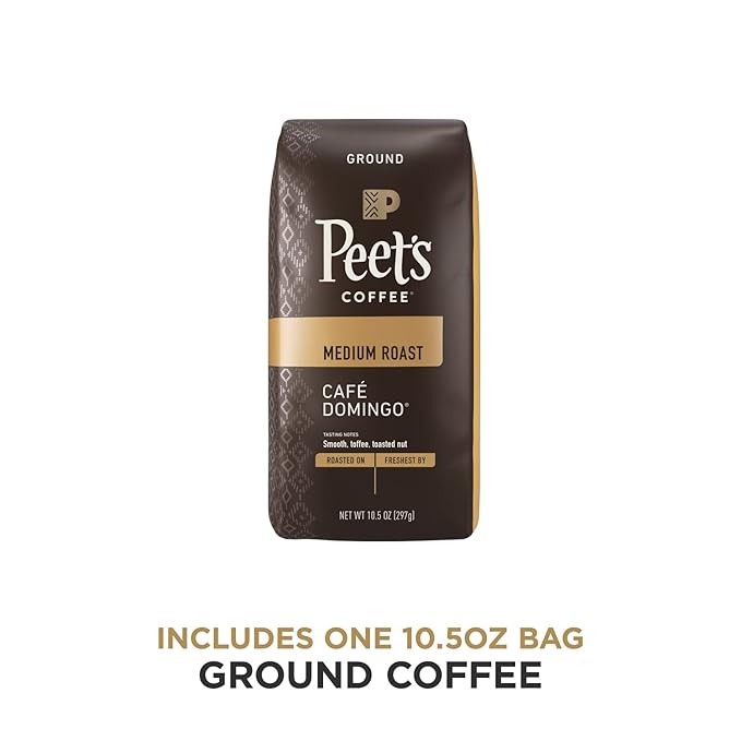 Peet's Coffee, Medium Roast Ground Coffee - Cafe Domingo 10.5 Ounce Bag