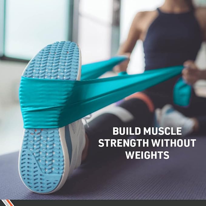 Body Sport Exercise Band, 25 yd. x 4 in. Roll, Extra Heavy Resistance - Home & Gym Fitness Equipment for Stretching, Strength Training & Physical Therapy (Purple)