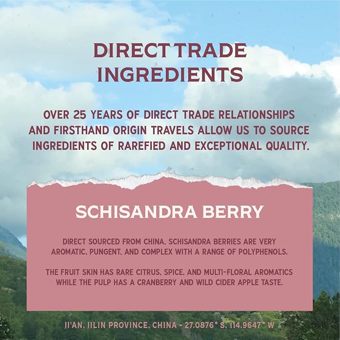 Rishi Tea Schisandra Berry Sparkling Botanicals Sparkling Water - Organic, Unsweetened, Zero Added Sugar, Caffeine Free, Real Plants, Virtus Botanicals - 12 oz (Pack of 12)