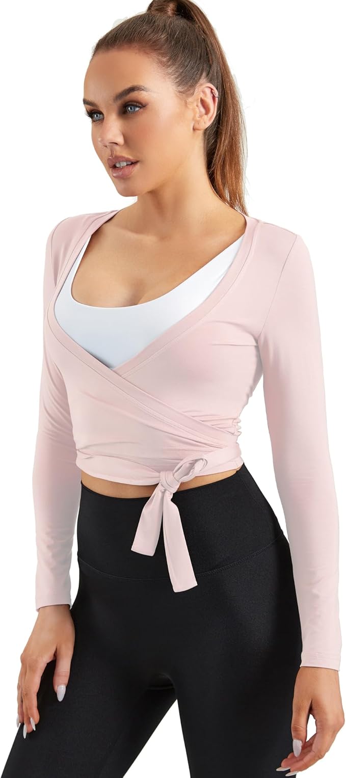 Women Tie Front Shrug Long Sleeve Bolero Cardigan Lightweight Casual Tops