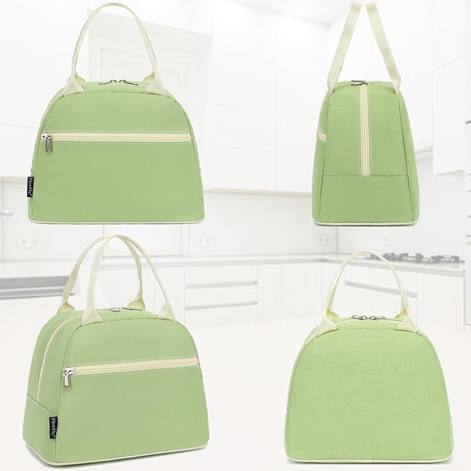 FlowFly Insulated Lunch Cooler Bag - Tote Bag Organizer for Women/Men, Prairie Green