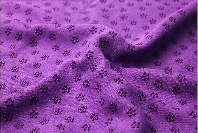IBL-Yoga Towel, Hot Yoga Mat Towel - Sweat Absorbing Non-Slip for Hot Yoga, Pilates and Workout, 24x72 inches with Grip Dots (Purple)