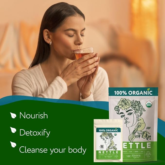 Organic Nettle Leaf Tea (3.5oz) - Stinging Nettle Tea Organic - Urtica Dioica Herb - Te de Ortiga – Natural Cleansing, Allergy, Fluid Balance