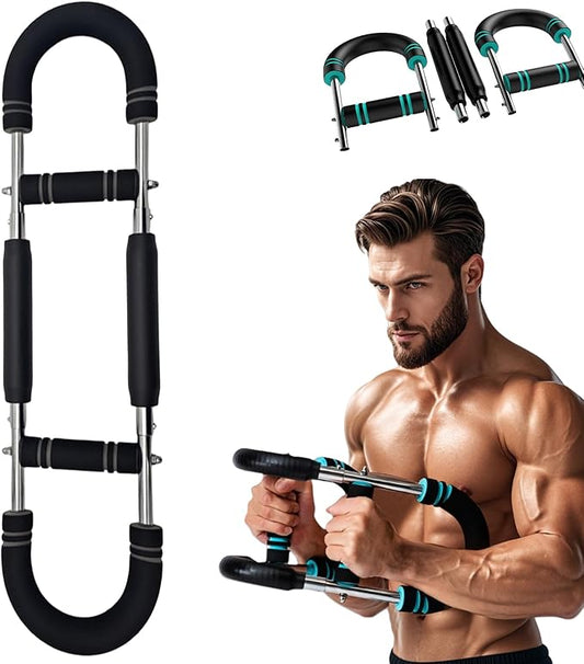 Vedaeyer Twister Arm Trainer, 40-100lb Arm Trainer for Men - Chest/Shoulder/Triceps Workout Equipment, Portable Spring Resistance Home Fitness Equipment, 3-Level Adjustable Design