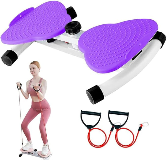 Waist Twister Board twisting machine exercise twist ab training – Noiseless Fitness Tool with Loop Resistance Bands, Foot Massage, and Core Workout for Belly Fat Loss