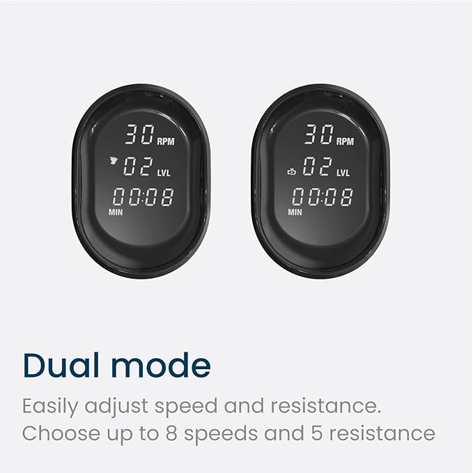 Nobol PhysioPedal® Arm & Leg Pedal Exerciser, Dual Mode, 8 Motorized Speeds, 8 Adjustable Resistance Levels, LED Display, Magnetic Remote Control, Low-Impact Exercise for Joint Health & Mobility