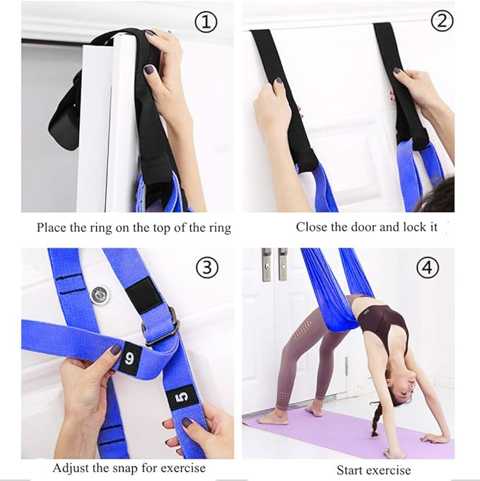TOCO FREIDO Waist Back Leg Stretch Strap/Yoga Fitness Band, Leg Stretching Assist Trainer, Yoga Stretcher, Back Bend Split Inversion Strap for Fitness, Dance, Ballet, Gymnastics