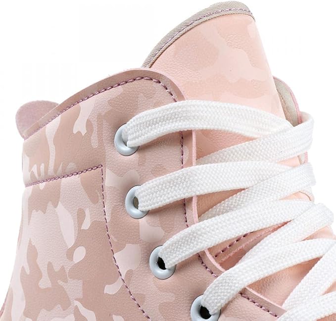 Roller Skates for Women and Men Cowhide High-Top Shoes Classic Double-Row Roller Skate Four-Wheel Roller Skates for Men Girls Unisex Christmas