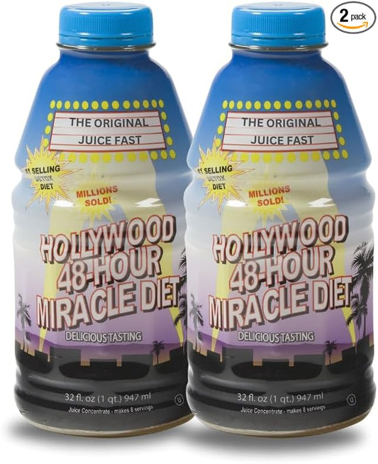48-Hour Miracle Fruit Juice Cleanse Diet 2-Pack, Detox Cleanse for Weight Loss & Rejuvenation, Food Replacement, Fast Acting Diet, Weight Loss Drink, 32 Fl. Oz.