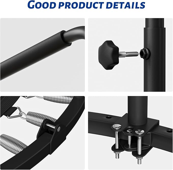 CLORIS 40in Folding Trampoline Mini Trampoline Rebounder Trampoline for Adults Fitness Trampoline with Adjustable Foam Handle, with safty Padded Cover Best Gift for Kids/Adult