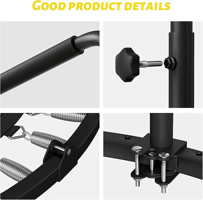 CLORIS 40in Folding Trampoline Mini Trampoline Rebounder Trampoline for Adults Fitness Trampoline with Adjustable Foam Handle, with safty Padded Cover Best Gift for Kids/Adult