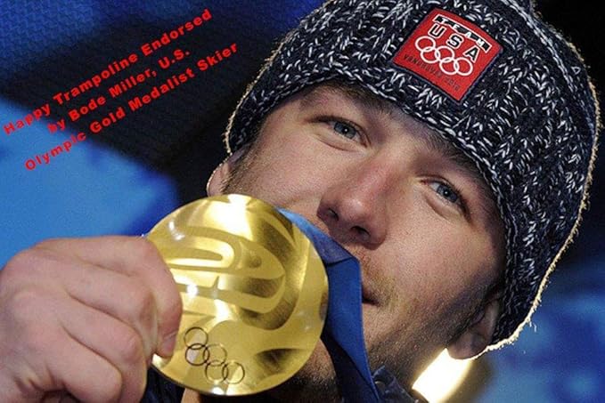 Happy Trampoline Round Trampolines 14 FT, 15 FT, 16 FT - ASTM Approved - Outdoor Gymnastic Trampolines for Adults and Kids with Net Enclosure