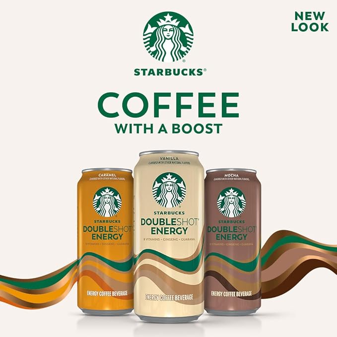 Starbucks Doubleshot Energy Drink Coffee Beverage, Mocha, Iced Coffee, 15 fl oz Cans (12 Pack) (Packaging May Vary)