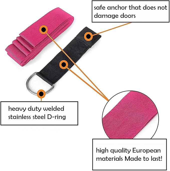 tchrules Door Leg Stretcher, Door Flexibility & Stretching Leg Strap - Great for Ballet Cheer Dance Gymnastics or Any Sport Leg Stretcher Door Flexibility Trainer Premium Stretching Equipment