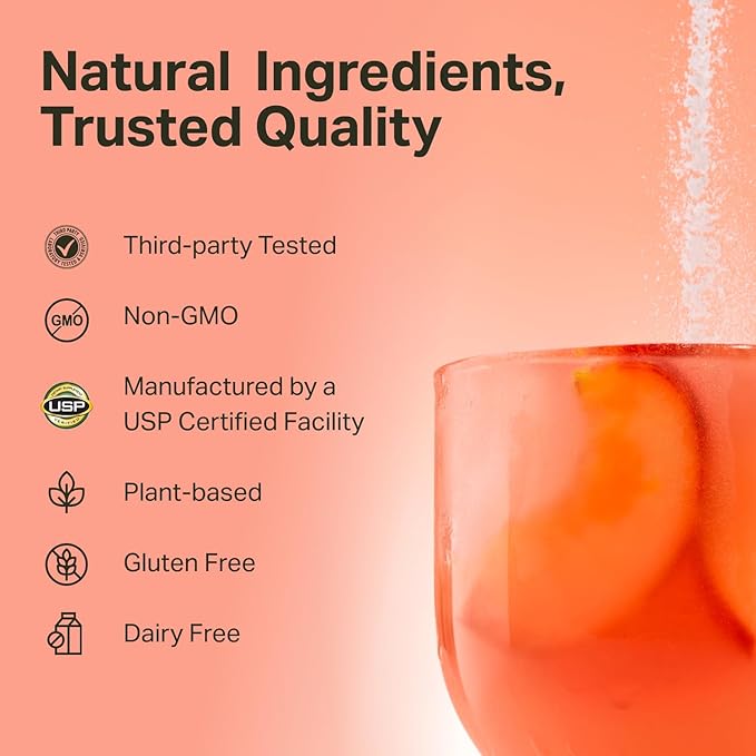 Proper, The Corals Daily Glow Beauty Blend - Nutrient Dense Superfood Powder with Collagen Peptides, Hyaluronic Acid Powder, Vitamin C, and MSM. Hair, Skin, Nail Vitamin Supplement for Women & Men