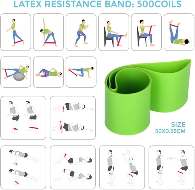 Pilates Set – Home Pilates Equipment for Women Kit with Magic Circle Pilates Ring and Ball Set, Resistance Bands & Massage Balls & Exercise Bands for Toning,Flexibility & Core Strength