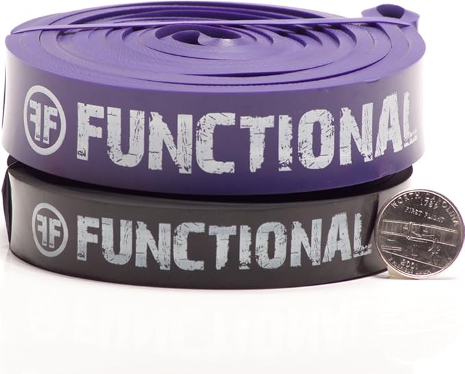 Pull Up Assist Bands Set by Functional Fitness. Heavy Duty Resistance and Assistance Training Band