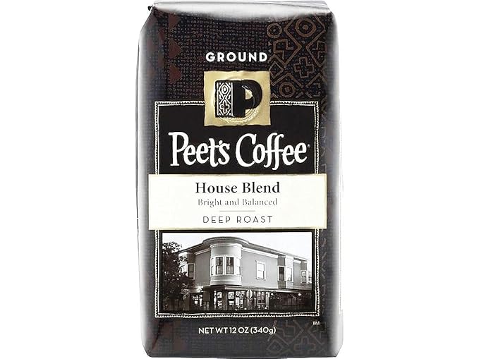 Peet's Coffee, Dark Roast Ground Coffee - House Blend 12 Ounce Bag
