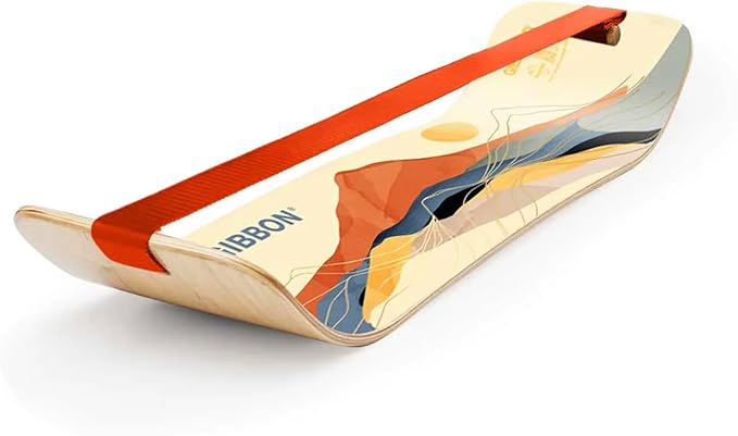 GIBBON SlackBoard - GiBoard Balance Board Kids & Adults - Slackline Balance Trainer - Slack Board Core Workout Equipment Home Gym Training - Standing Desk Exercise - Yoga, Agility, Pilates & More