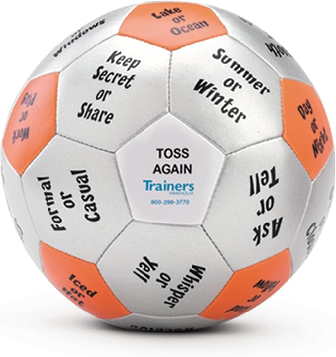 Trainers Warehouse 6" Thumball Collection, 32 Prompts for Conversation, Team Building, Relationship and Training