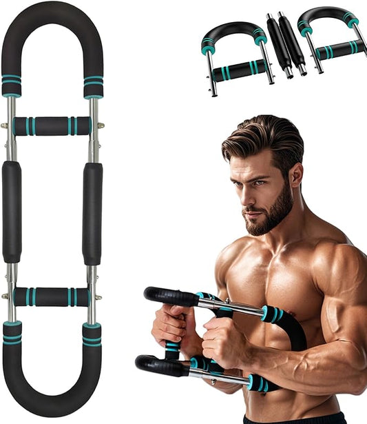 Vedaeyer Twister Arm Trainer, 40-100lb Arm Trainer for Men - Chest/Shoulder/Triceps Workout Equipment, Portable Spring Resistance Home Fitness Equipment, 3-Level Adjustable Design