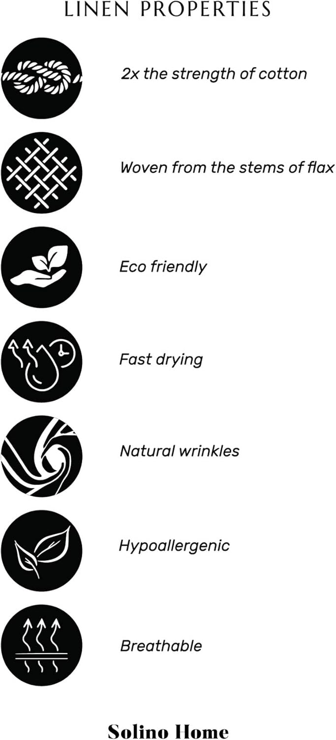 Solino Home Linen Kitchen Apron for Men & Women - 100% Pure Linen Blue/Navy Bib Apron with Front Pockets - Handcrafted from European Flax