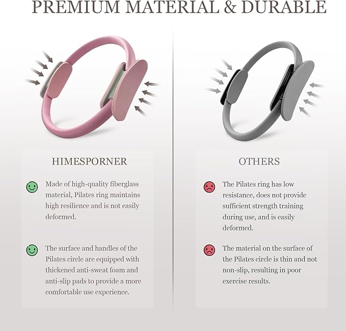 Pilates Ring Set 9 PCS, Magic Circle Yoga Ring, Pilates Ball, 2.2lb *2 Dumbbells, Resistance Bands, Tape Measure, Pilates Weight Kit Equipment Accessories for Home Workouts Fitness Yoga