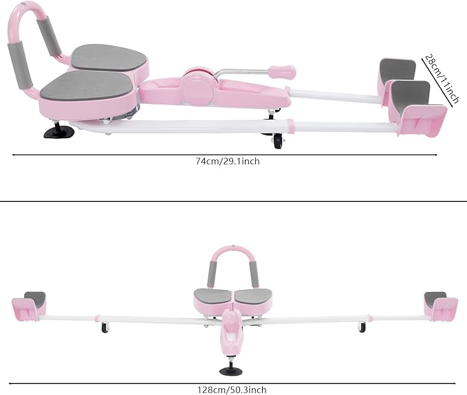 Leg Stretcher Split Machine for Flexibility, Max 330lbs Heavy Duty Split Trainer Equipment, Max. 180° Opening Leg Stretching Tool for Ballet, Cheerleading, Gymnastics (Pink)